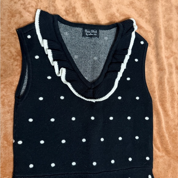 Petite Black By Celden 140 Black and White Polka Dot Knit Dress 7-9 years - Picture 8 of 8